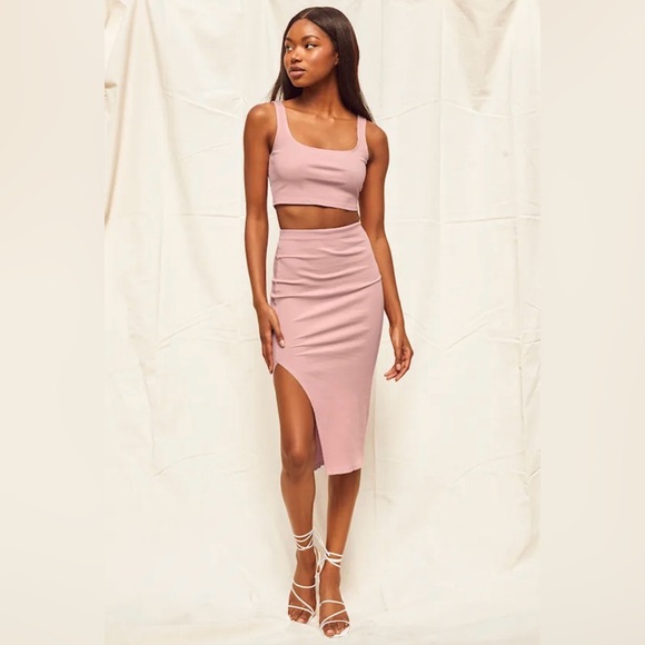 Lulus Dresses & Skirts - Lulus Set For Life Ribbed Bodycon Two-Piece Dress